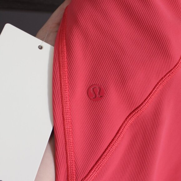 Lululemon | BNWT | Ribbed Contoured Unitard 6" | Glaze Pink | Size 10 - Picture 3 of 6